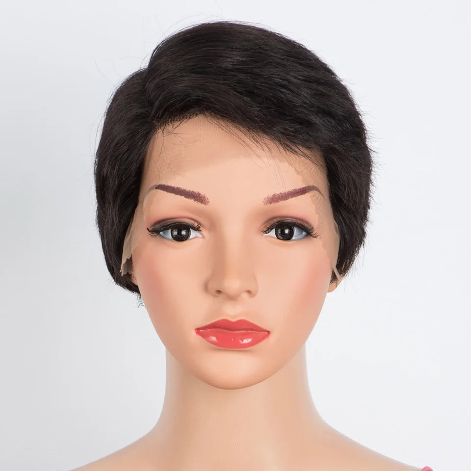 Trueme Short Pixie Cut Lace Wig Colored Brazilian