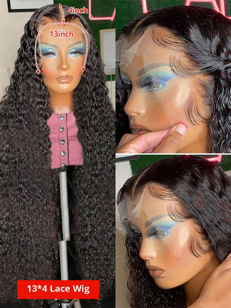 Transparent 13X4 Hd Water Wave Lace Front Wigs