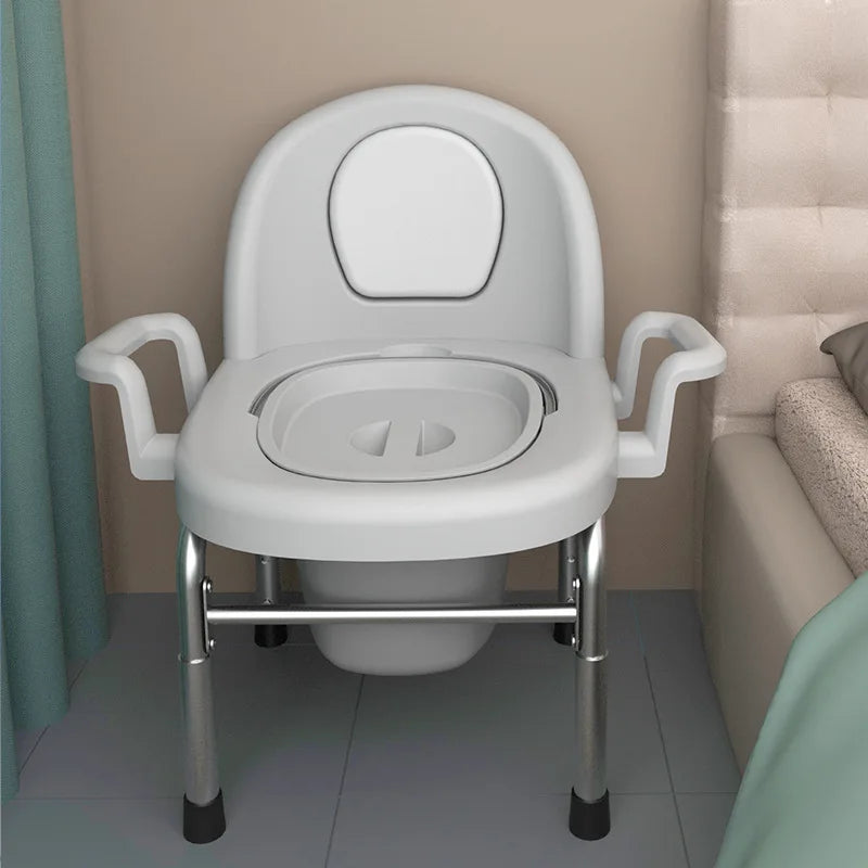 Foldable Elderly Toilet Seat Chair Height Adjustable Adult