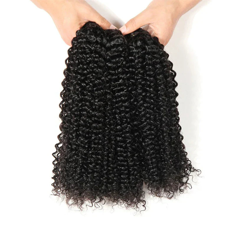 Human Hair Kinky Curly Bundles Raw Hair