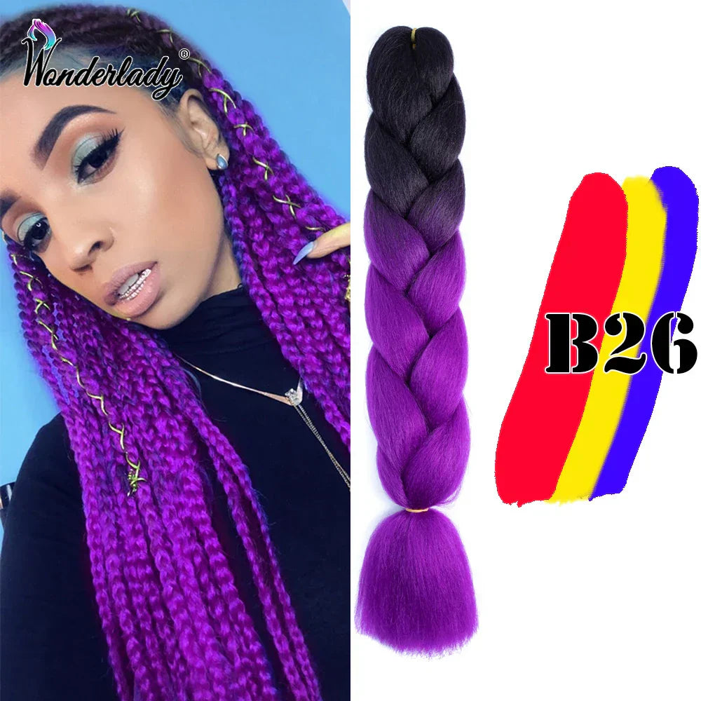 Wonderlady Color Long Colored Braiding Hair Jumbo Braids