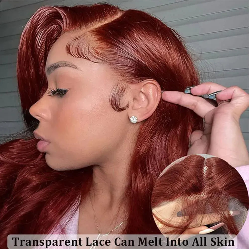 Reddish Brown Body Wave Lace Frontal Human