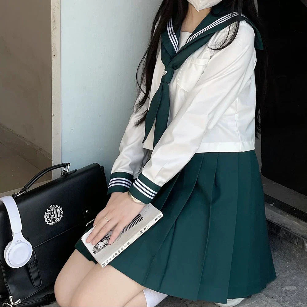 Japanese School Girl Uniform Xs- Jk Green Sailor