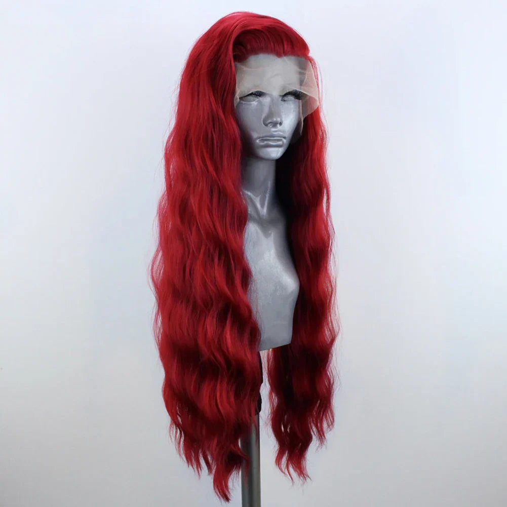 Charisma Red Wig Long Wavy Synthetic Lace Front