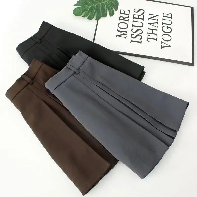 Autumn Clothes Women Pleated Skirt Plus Elastic Waist
