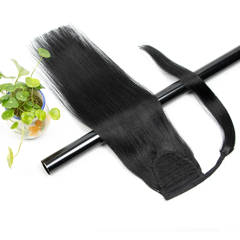Ponytail Human Hair Clip In Extensions % Remy