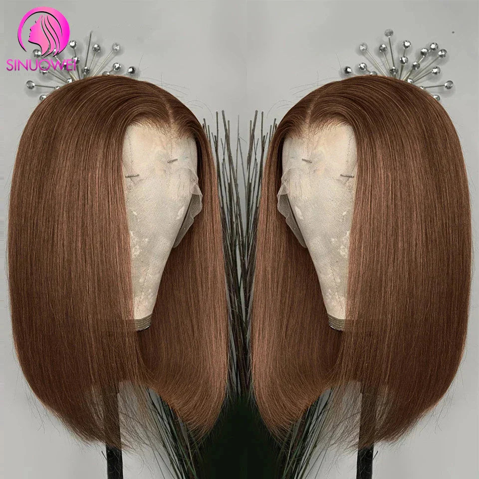 Chestnut Brown T Part Lace Bob Wig