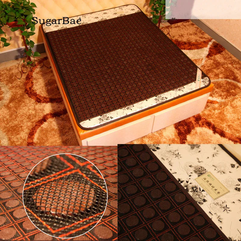 Heated Bed Cushion Tourmaline Jade Stone Mattress
