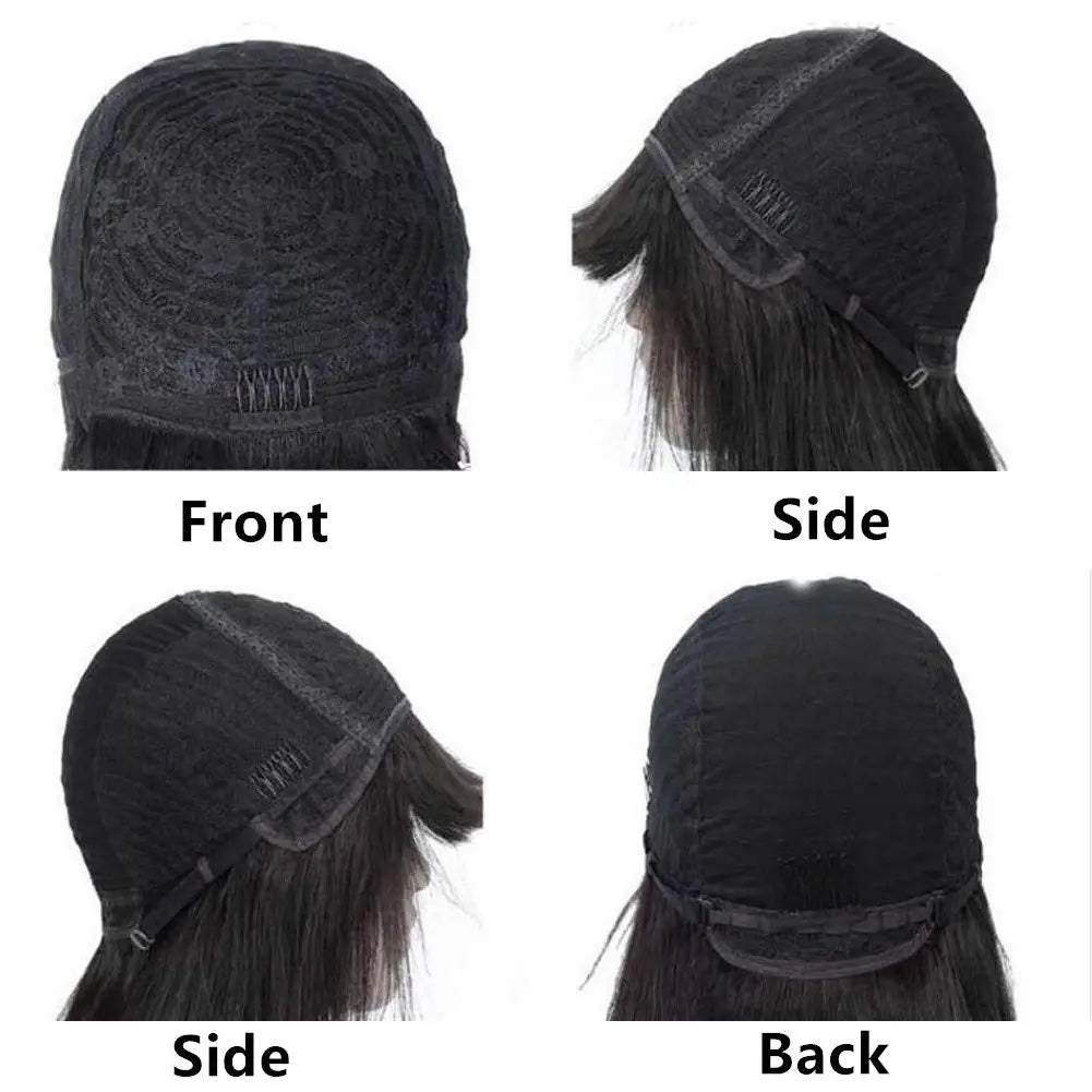 Straight Bob Wig With Bangs Natural Short Straight