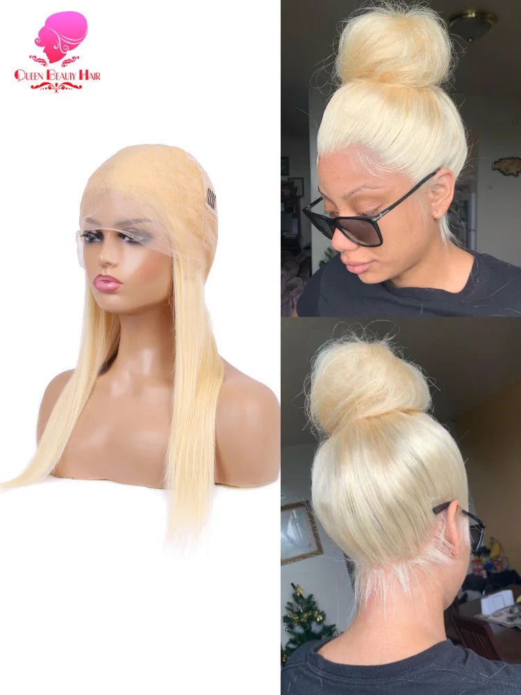 Full Lace Wig Human Hair Pre Plucked Blonde