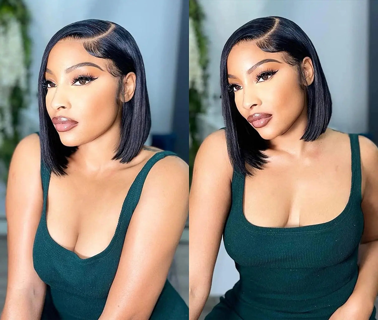Straight X Lace Front Short Bob Wig Natural