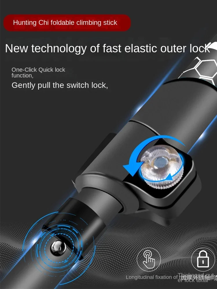 Folding Carbon Hiking Poles Outdoor Equipment Non-Slip Climbing