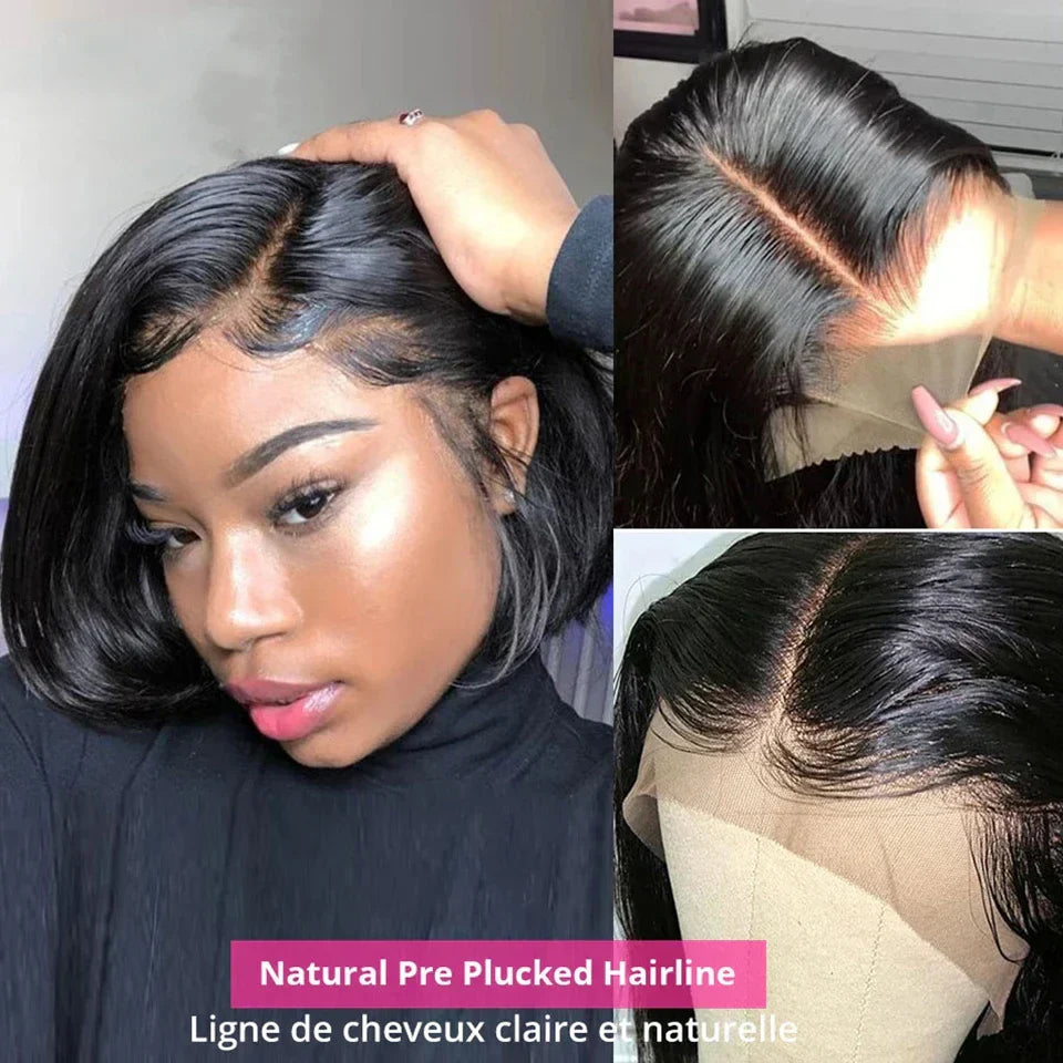 Hd Lace Frontal Wigs Straight Short Bob