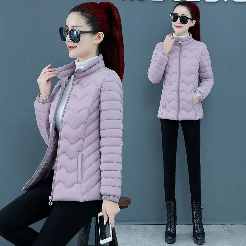 Winter Jacket Women New Short Parka Jacket Solid