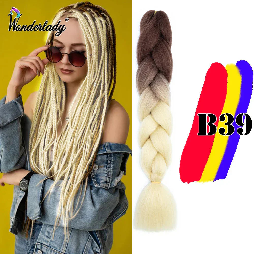 Wonderlady Color Long Colored Braiding Hair Jumbo Braids