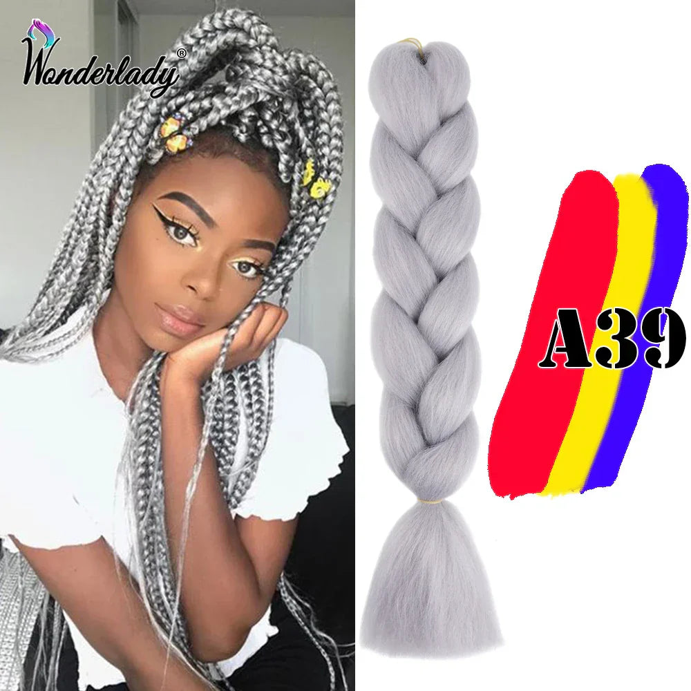 Wonderlady Color Long Colored Braiding Hair Jumbo Braids