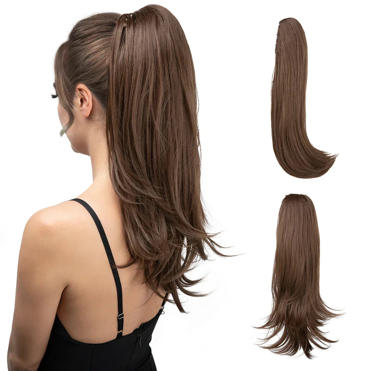 Synthetic Claw Clip In Ponytail Hair Extensions Hairpiece