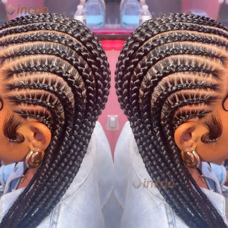 Full Lace Braided Wigs Women Jumbo Knotless