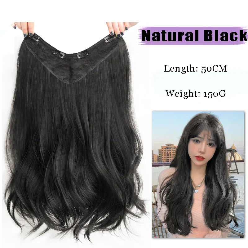 As-Part Synthetic Clip In Hair Extension Long Thick