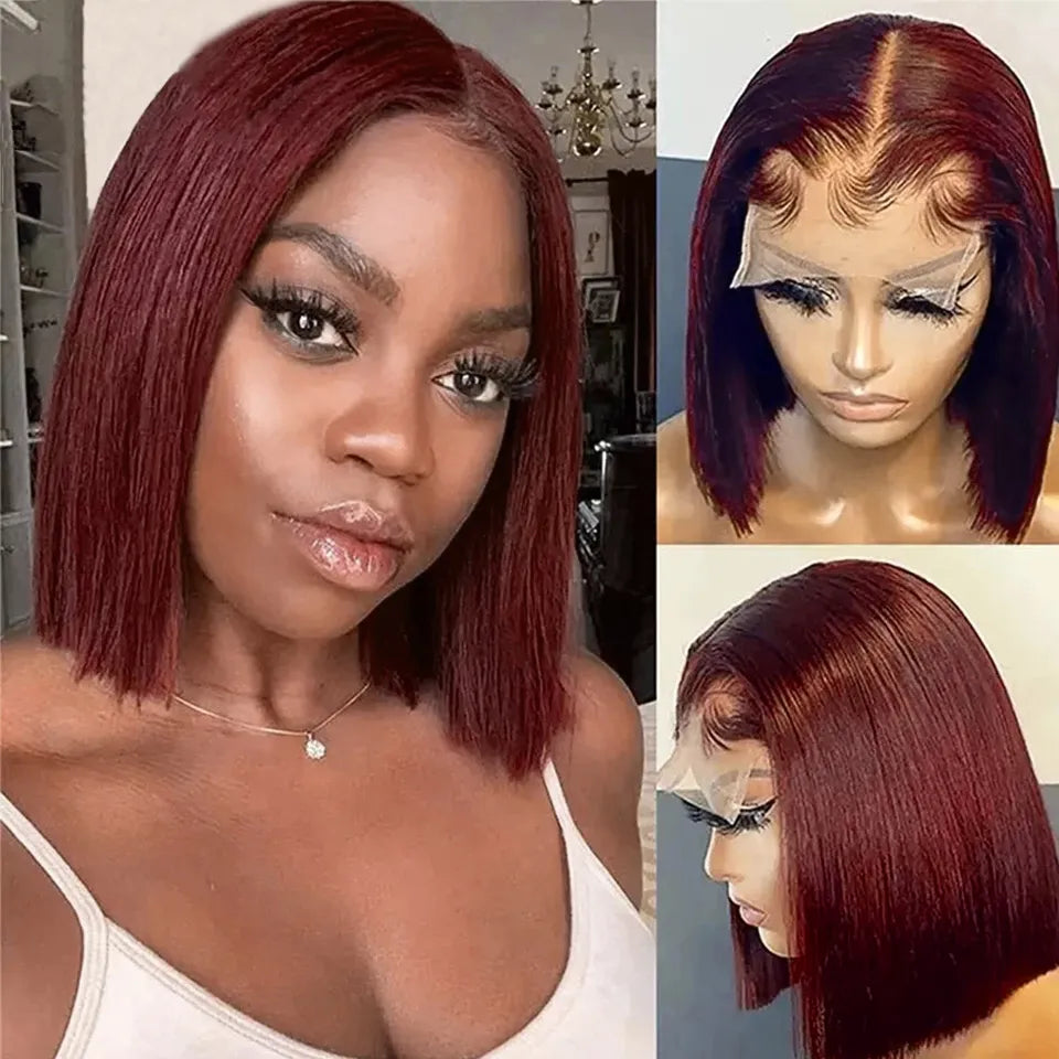 Wear Go Glueless Wig J Burgundy Short Bob