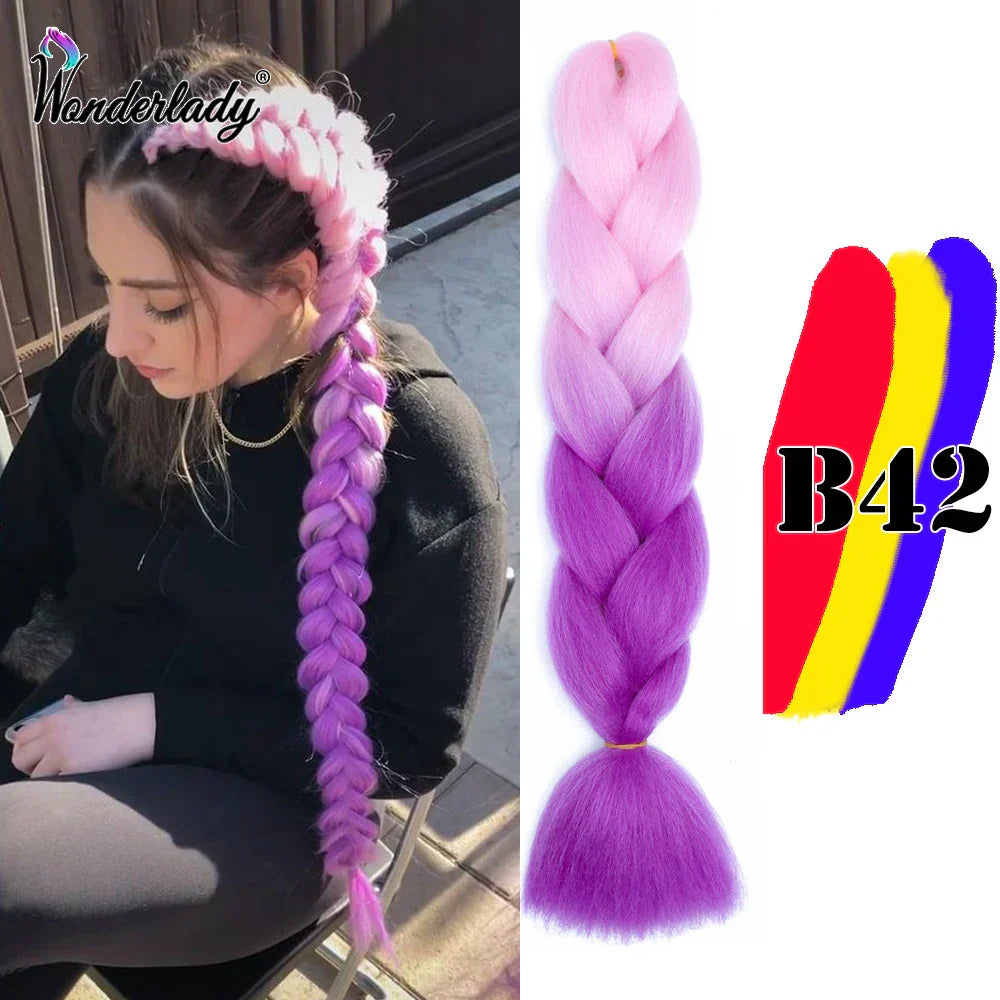 Wonderlady Color Long Colored Braiding Hair Jumbo Braids