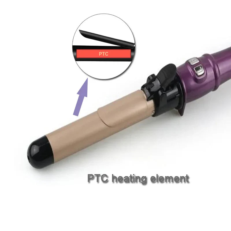 Professional Auto Rotation Electric Hair Curling Iron Lcd