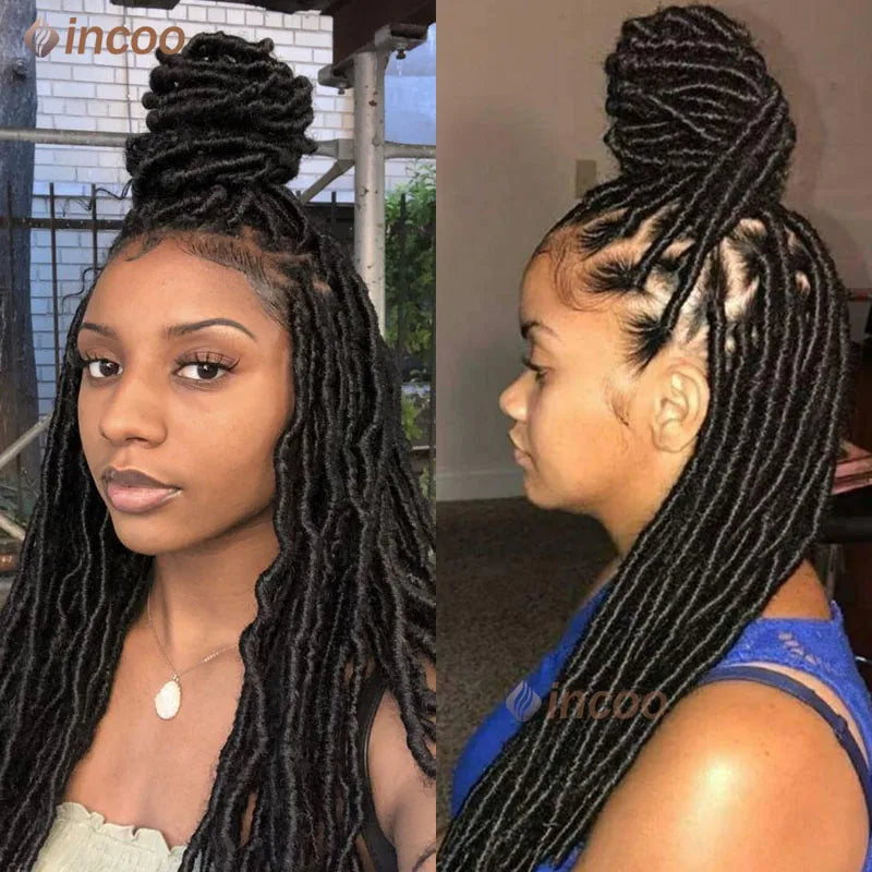 Full Lace Front Braided Wigs Butterfly Locs Crochet