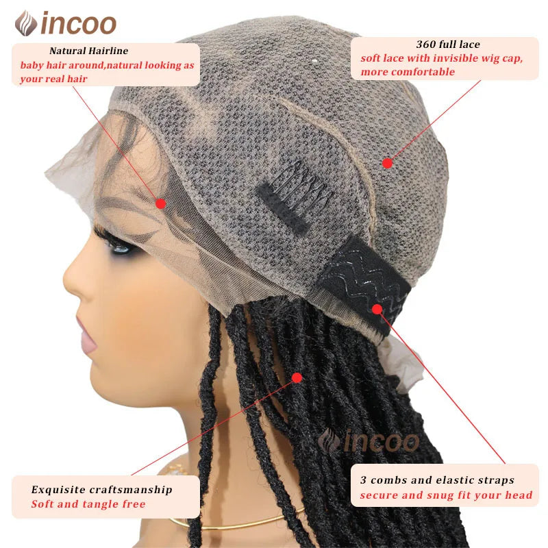 Full Lace Front Braided Wigs Butterfly Locs Crochet