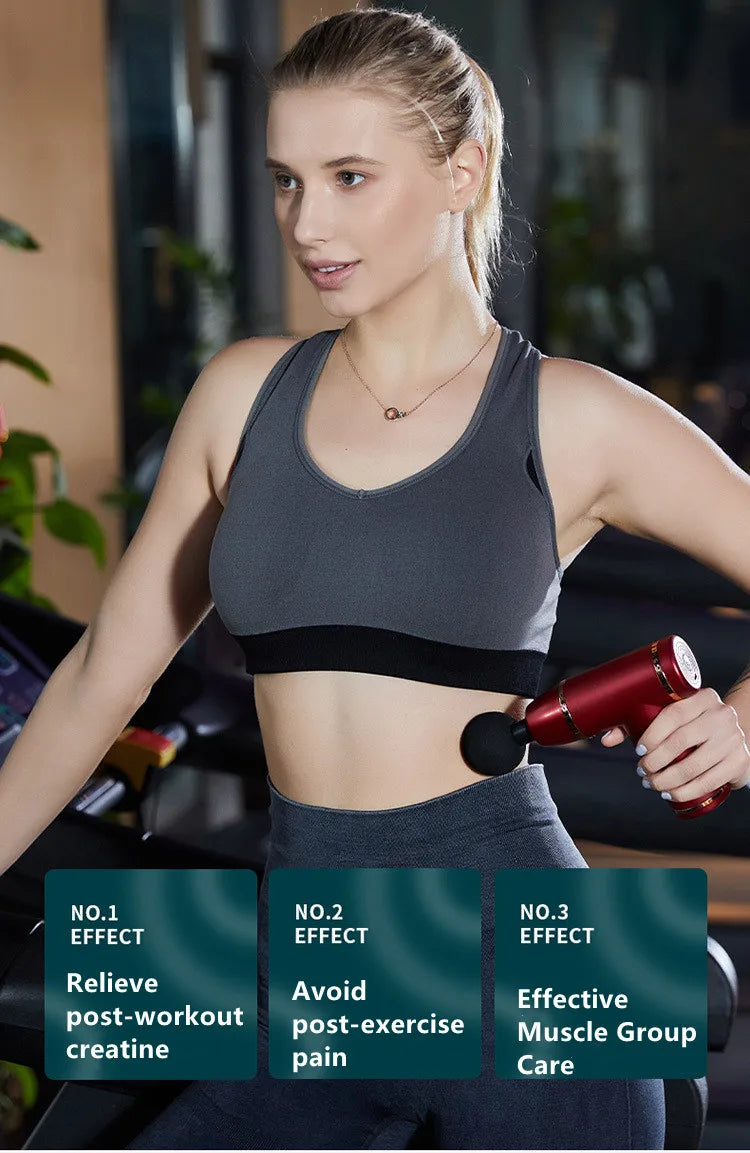 Portable Lcd Display Massage Fascia Gun For Body