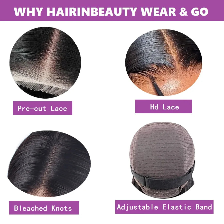 Deep Wave X Closure Glueless Wig Human Hair