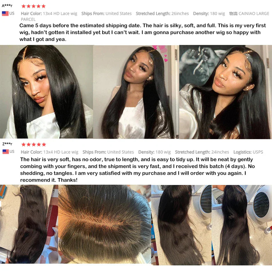 Hd Lace Frontal Wig Straight Human Hair Wigs