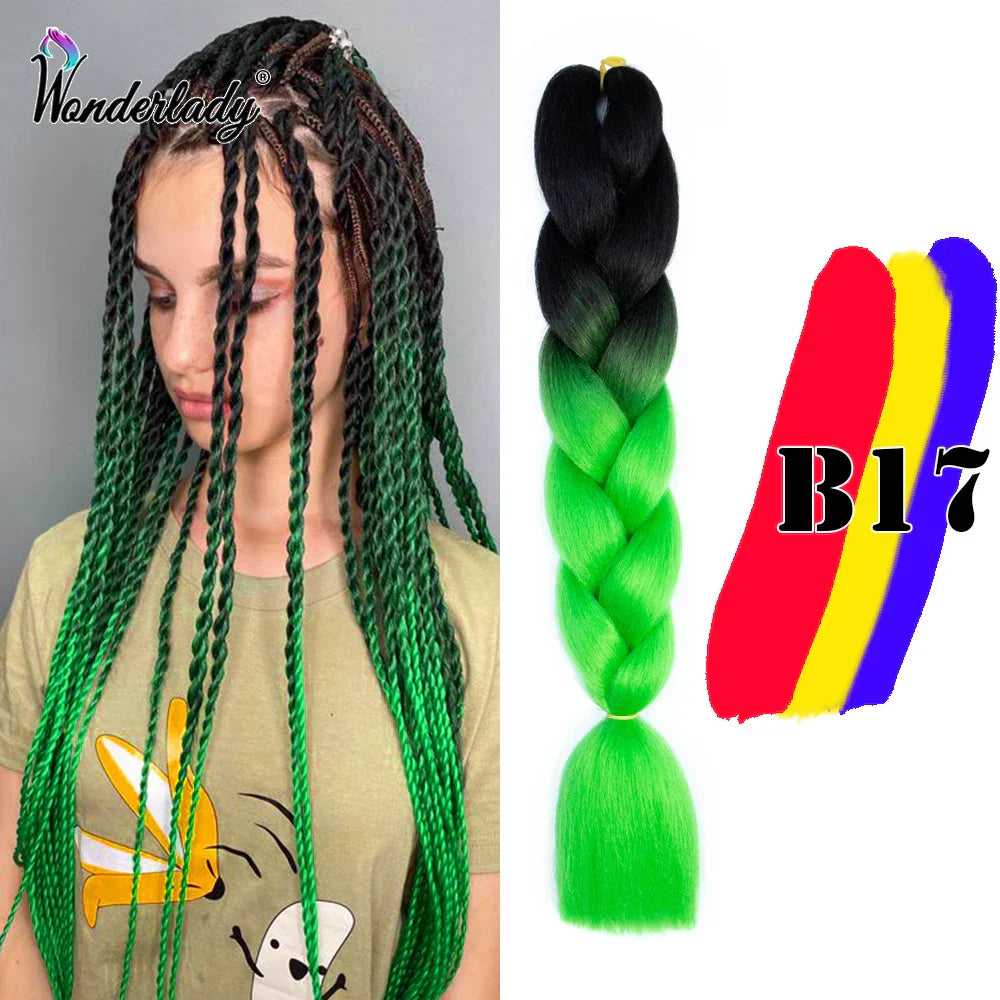 Wonderlady Color Long Colored Braiding Hair Jumbo Braids