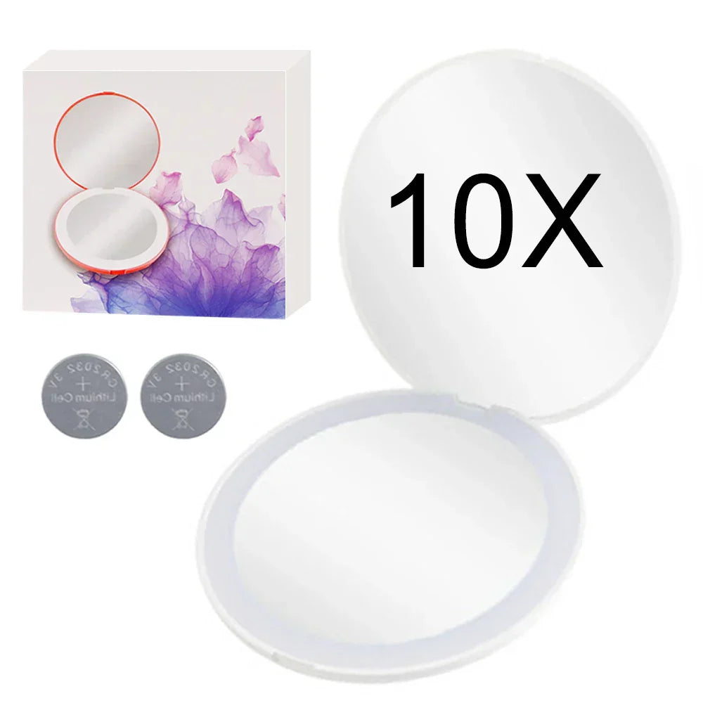 Mini Portable Folding Travel Pocket Makeup Mirror With