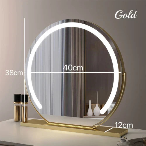 LED Round Vanity Mirror with 10X Magnification