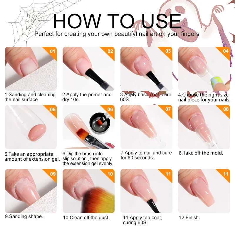 Limited Nail Extension Gel Kit Halloween Manicure Kit