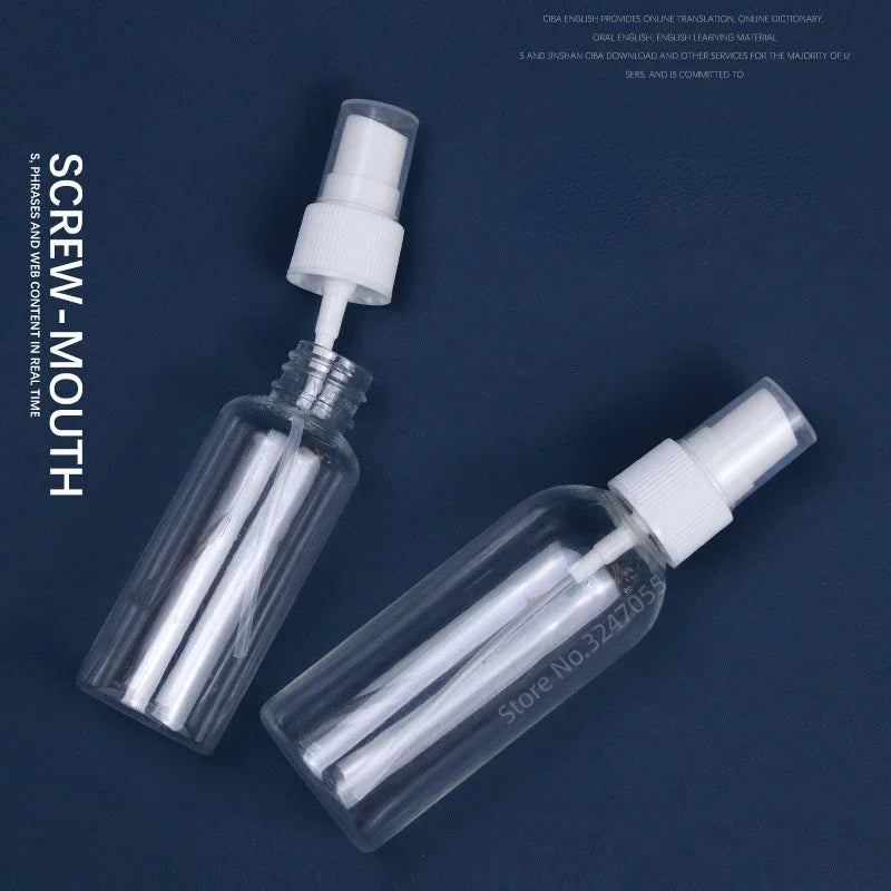 Refillable Clear Pet Plastic Portable Spray Bottle Empty