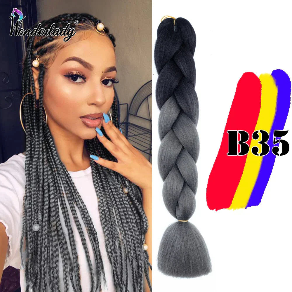 Wonderlady Color Long Colored Braiding Hair Jumbo Braids