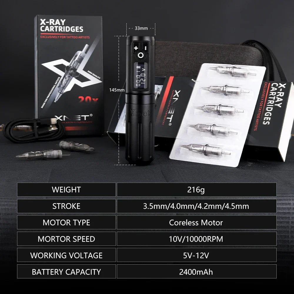 Xnet Plus Wireless Tattoo Machine Pen Kit Extra