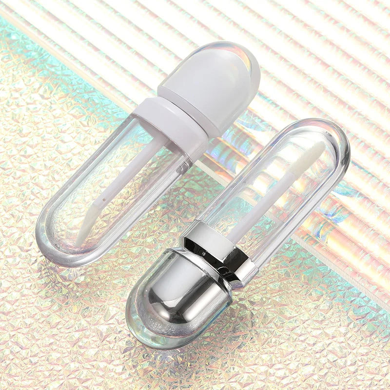Pink Flat Lip Gloss Tube Dispensing Bottle Lip