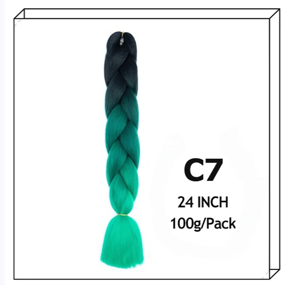 Synthetic Long Jumbo Ombre Braiding Hair For Women