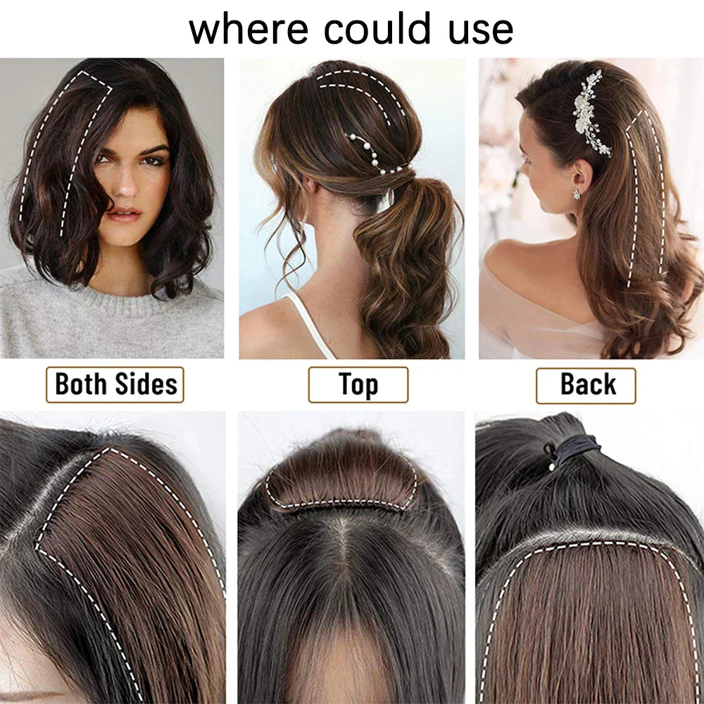 Azqueen Synthetic Cm/Cm Invisible Straight Pads Clip In