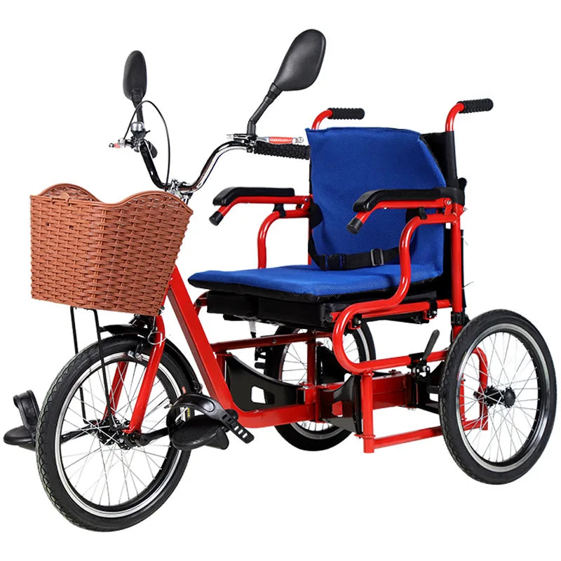 Pedal Three-Wheeler Tricycle Walking Assist For The Paralysis