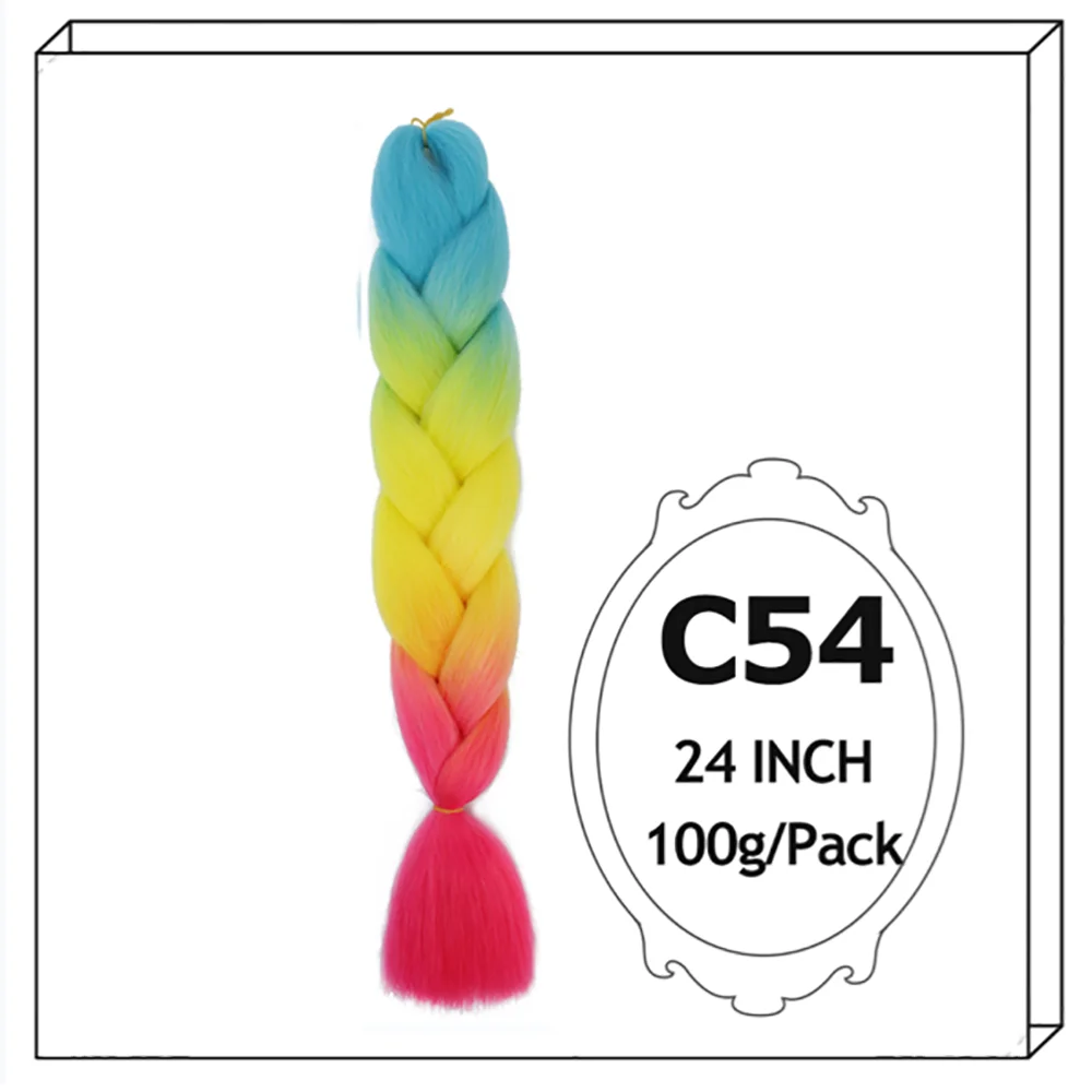 Synthetic Long Jumbo Ombre Braiding Hair For Women