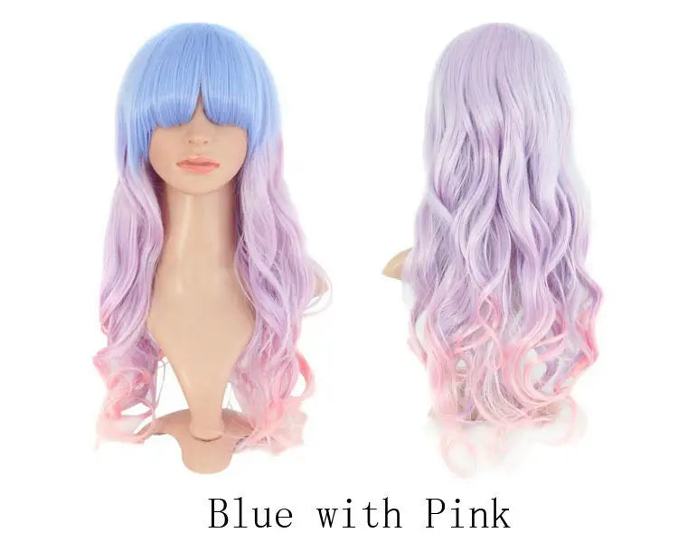 Lady Long Curly Wigs Fashion Cosplay Costume Hair