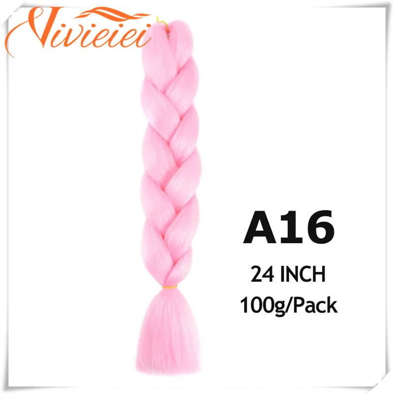 Pink Ombre Jumbo Braids Hair Extensions