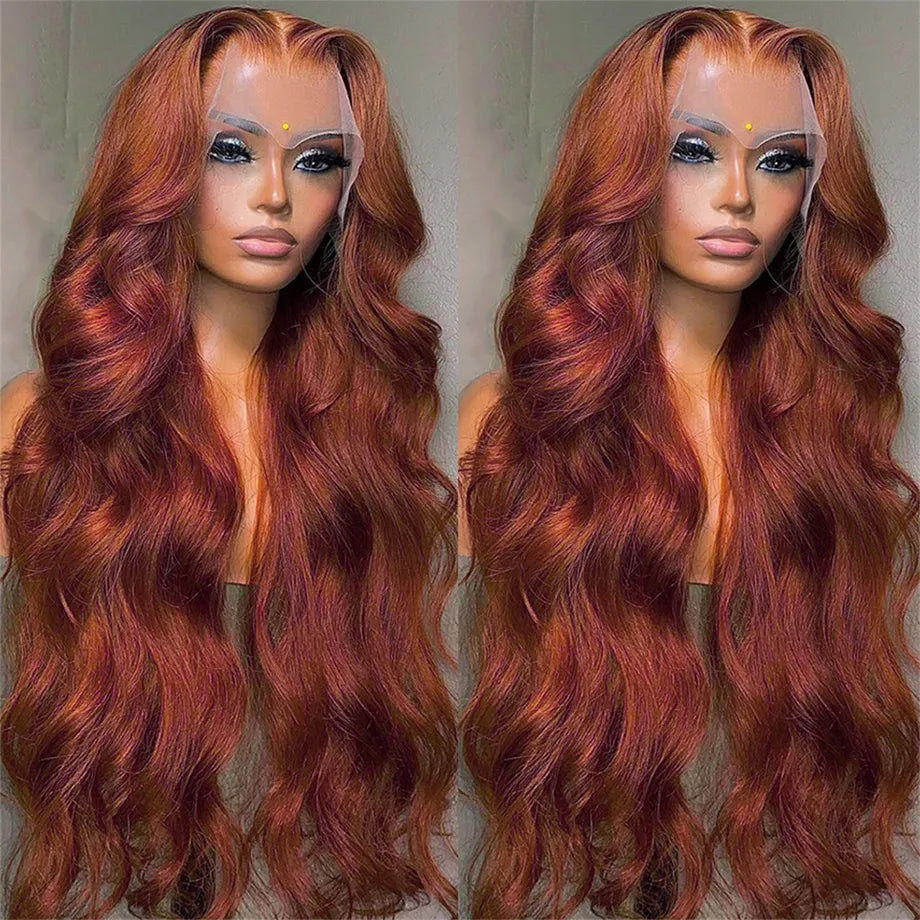 Reddish Brown Body Wave Lace Frontal Human