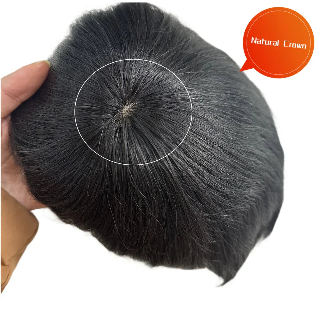 Prosthetic Hair Male % Human Hair Toupee Wigs