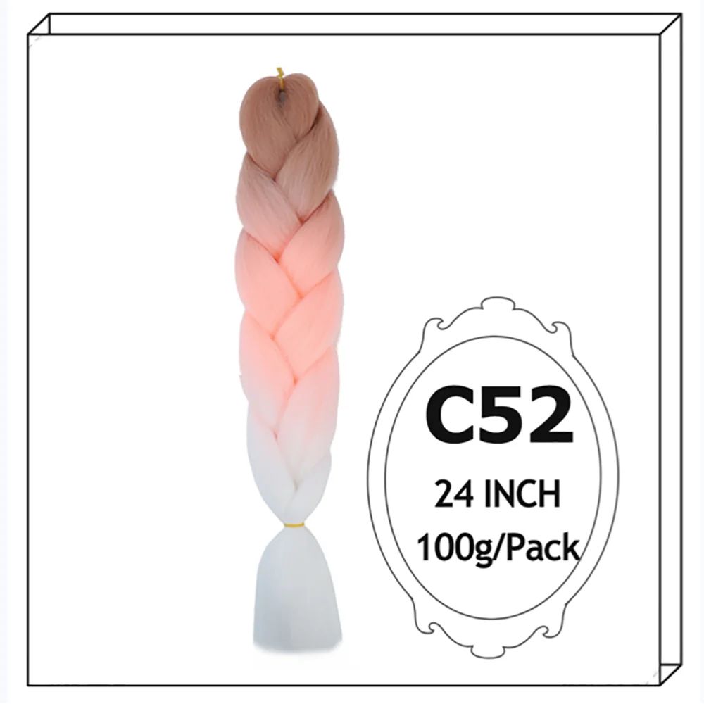 Synthetic Long Jumbo Ombre Braiding Hair For Women