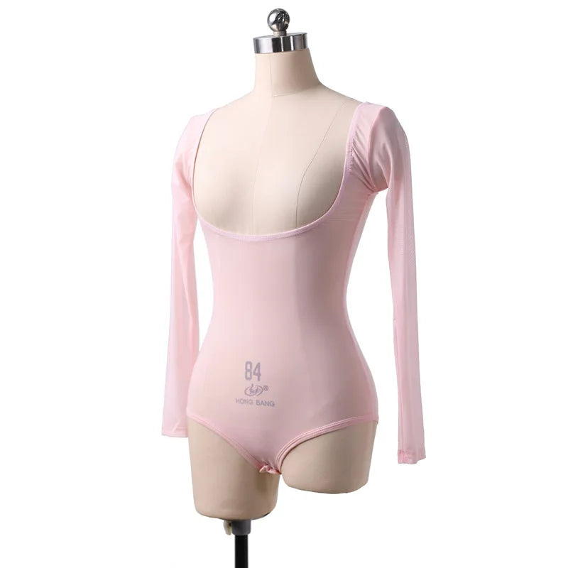 Long Sleeve Bodycon Gauze Top Sheer Pure Mesh