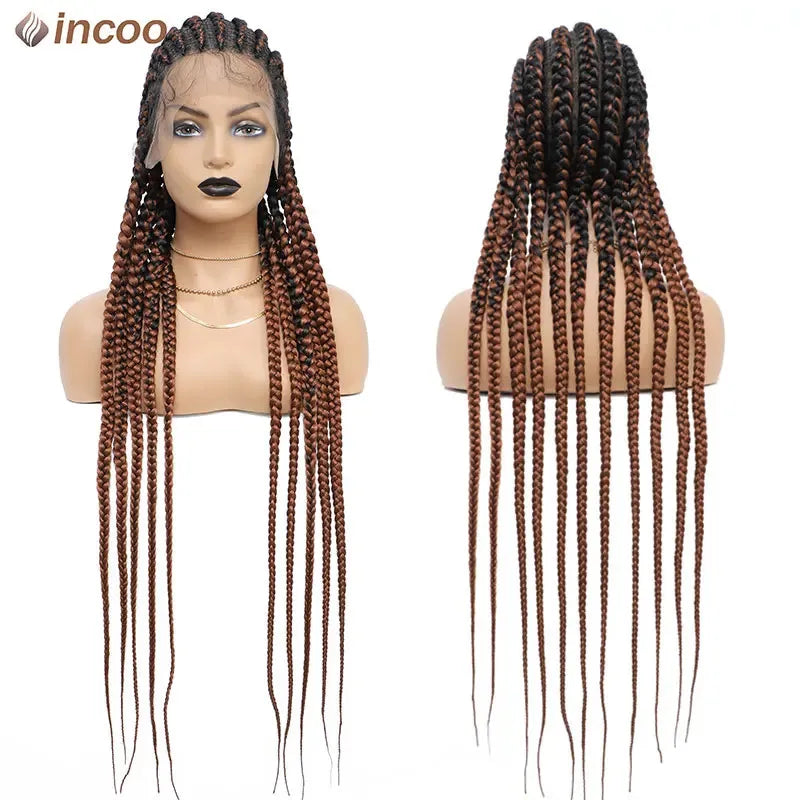 Full Lace Braided Wigs Women Jumbo Knotless